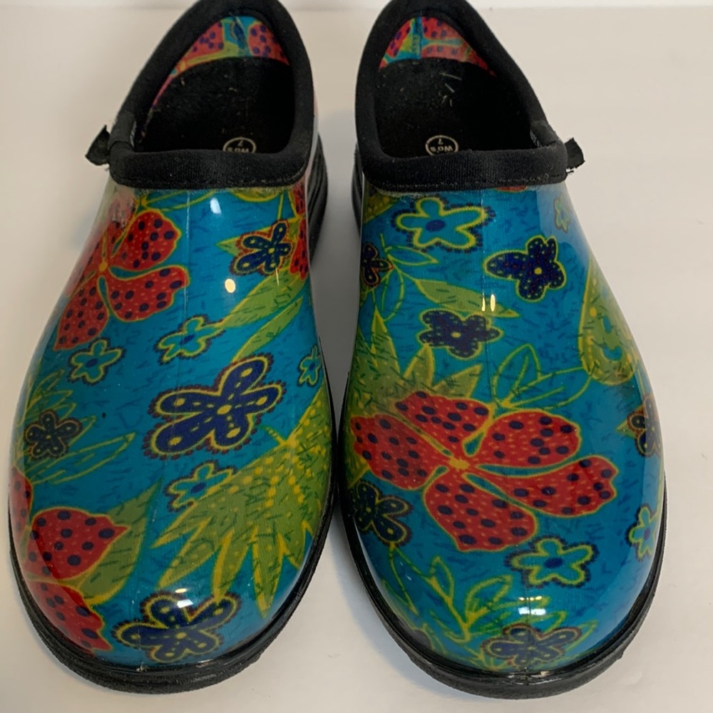 Sloggers Floral Waterproof Rain Shoes Size 7